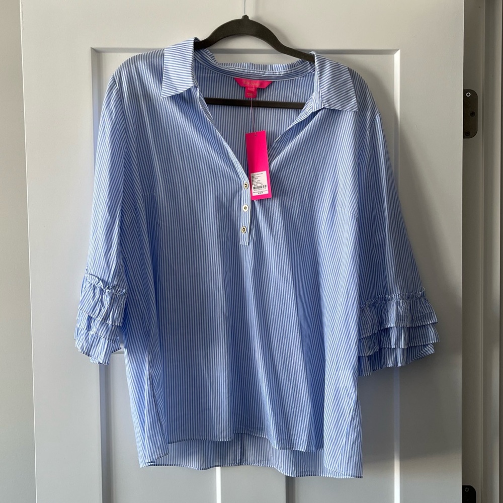 NWT Lilly Pulitzer Judith Top Island Jungle Stripe - Picture 2 of 4